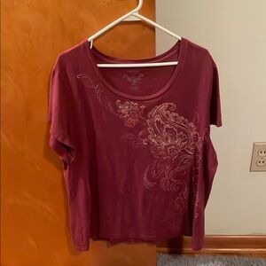 Sonoma Red Crop Top Short Sleeve T-Shirt